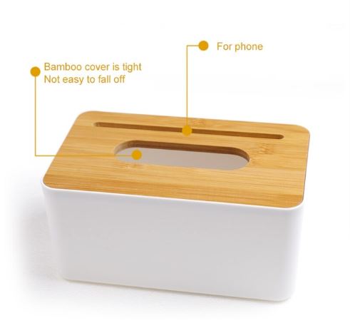 Japanese Style Bamboo Wood Cover Tissue Box (Pre-Order)