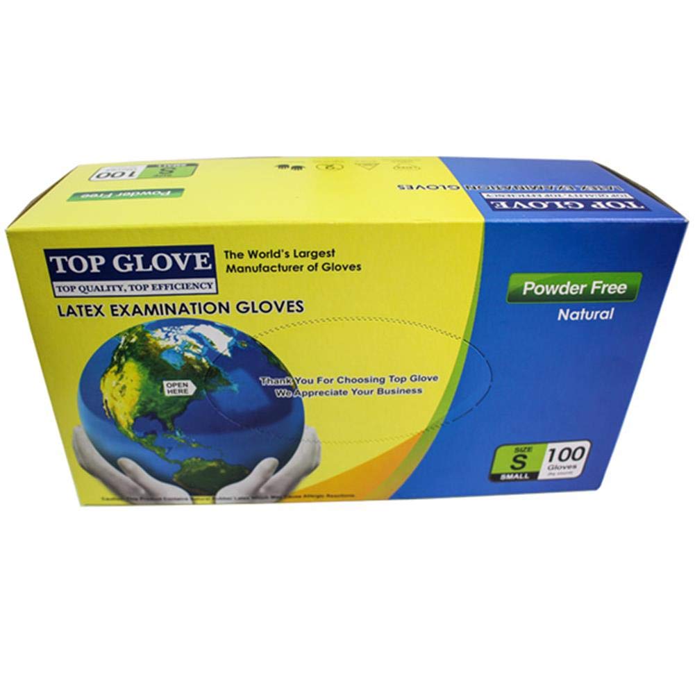 Top Glove Latex Gloves Cw54 (powder Free) 100 pcs in a box