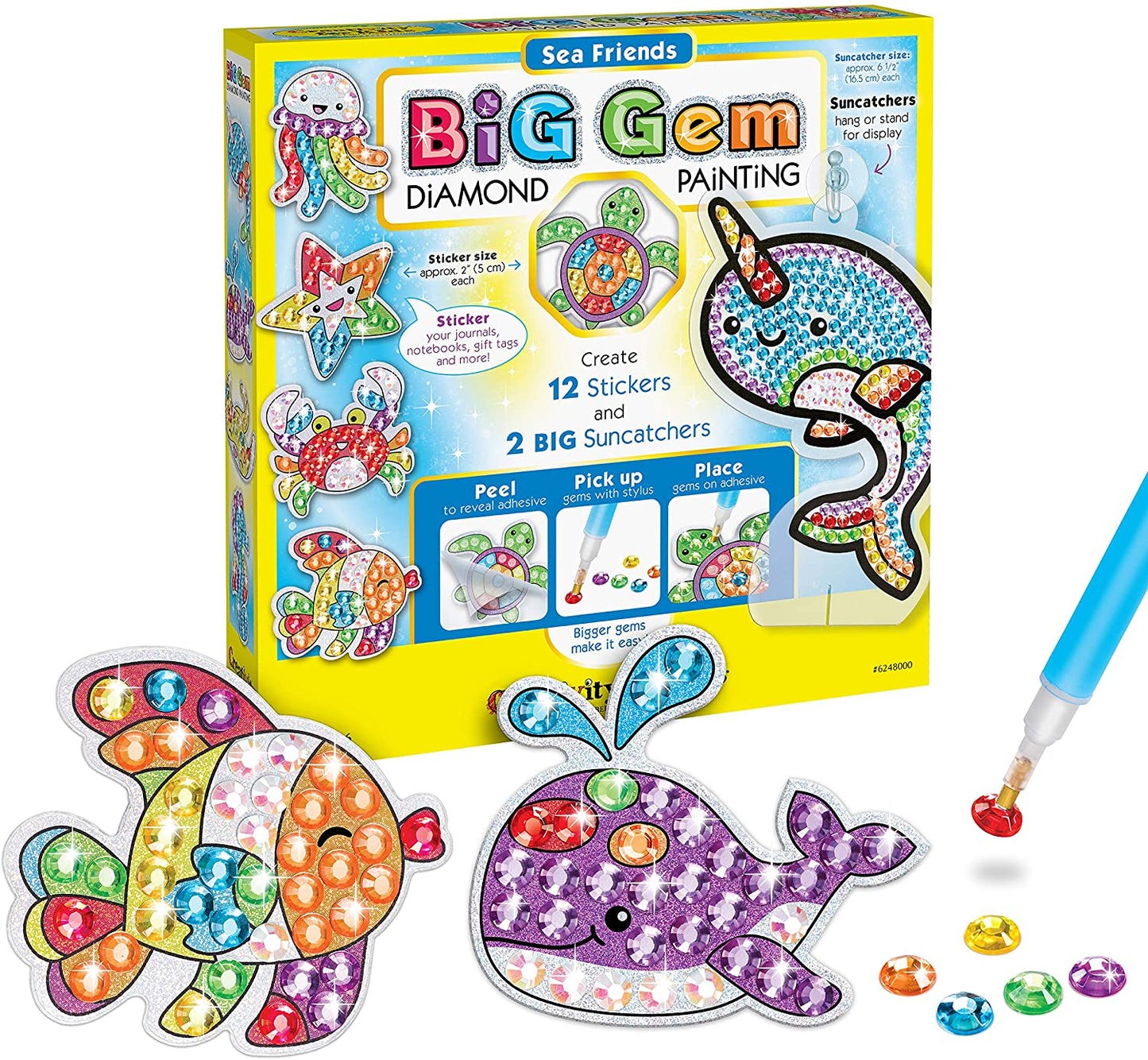 Creativity for Kids Big Gem Diamond Painting Kit - SEA FRIENDS