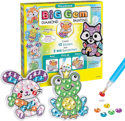 Creativity for Kids Big Gem Diamond Painting Kit - WOODLAND