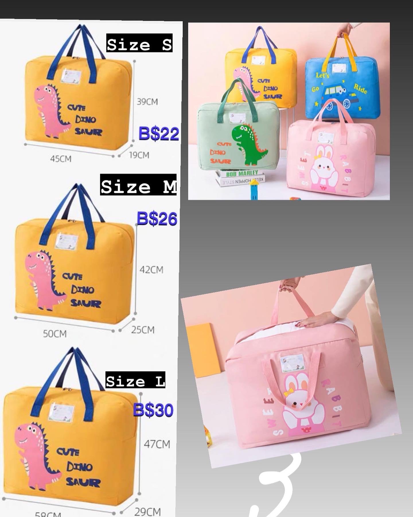 Cute zipped carry bag (Pre Order)