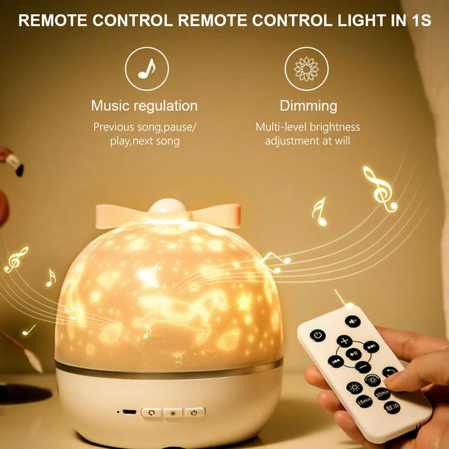 Rechargeable Music Projector Night Light