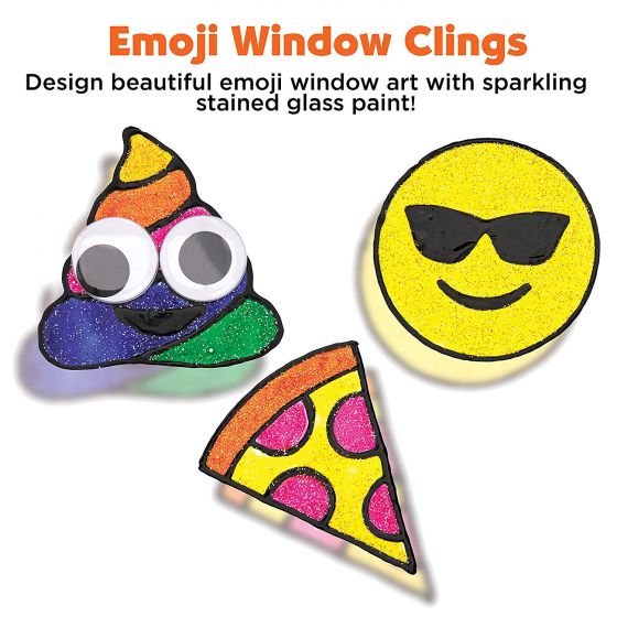 Creativity for kids emoji window art