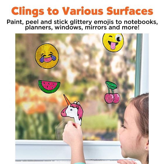 Creativity for kids emoji window art