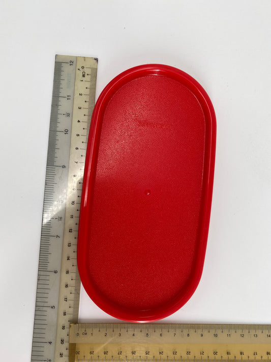 Oval lid red