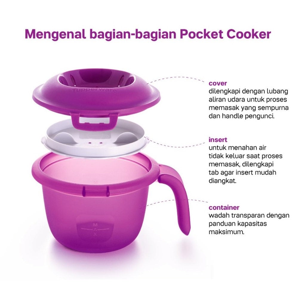 Purple Pocket Cooker Microwaveable Gift Box Set (Instock)