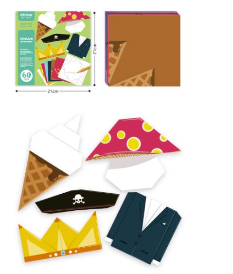 Kids Origami Paper 60 Pcs Life Element (Pre-Order)