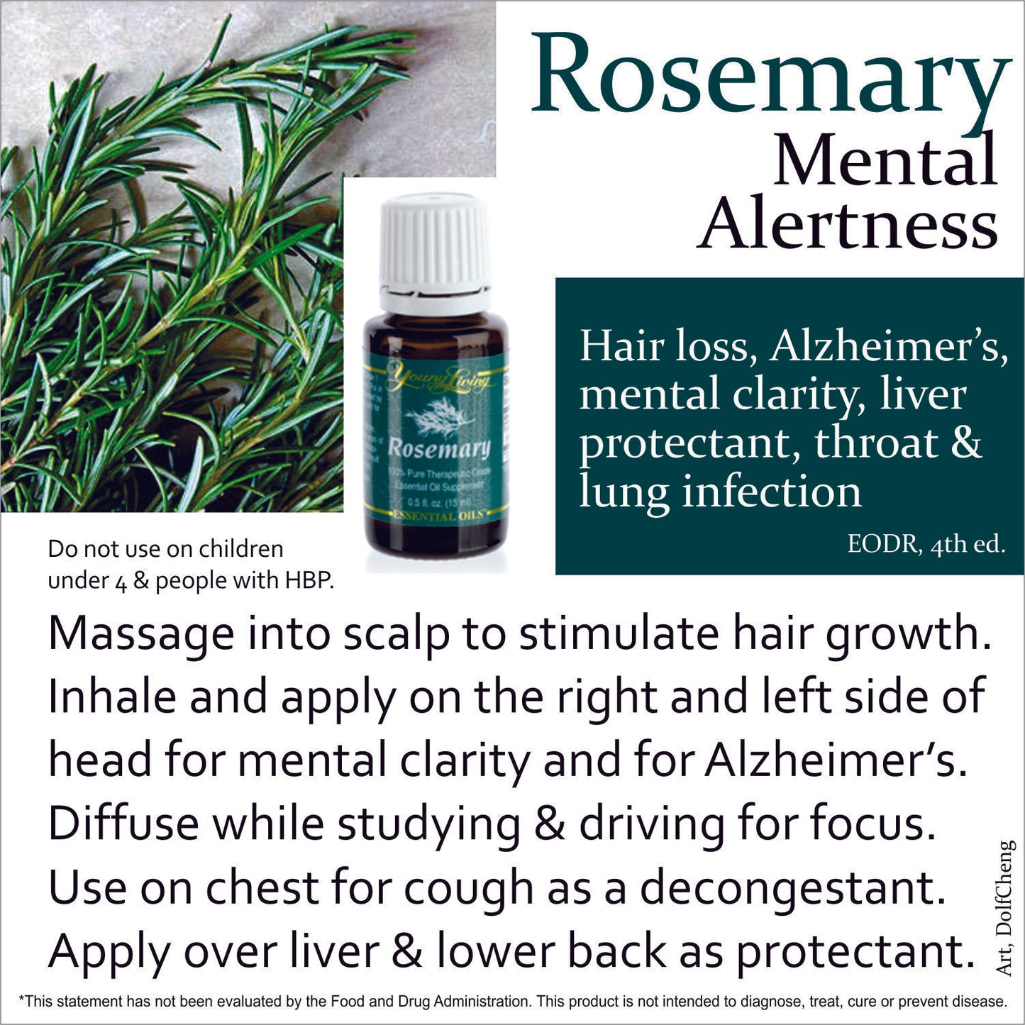 Rosemary Essential Oil 15 ml (Instock)